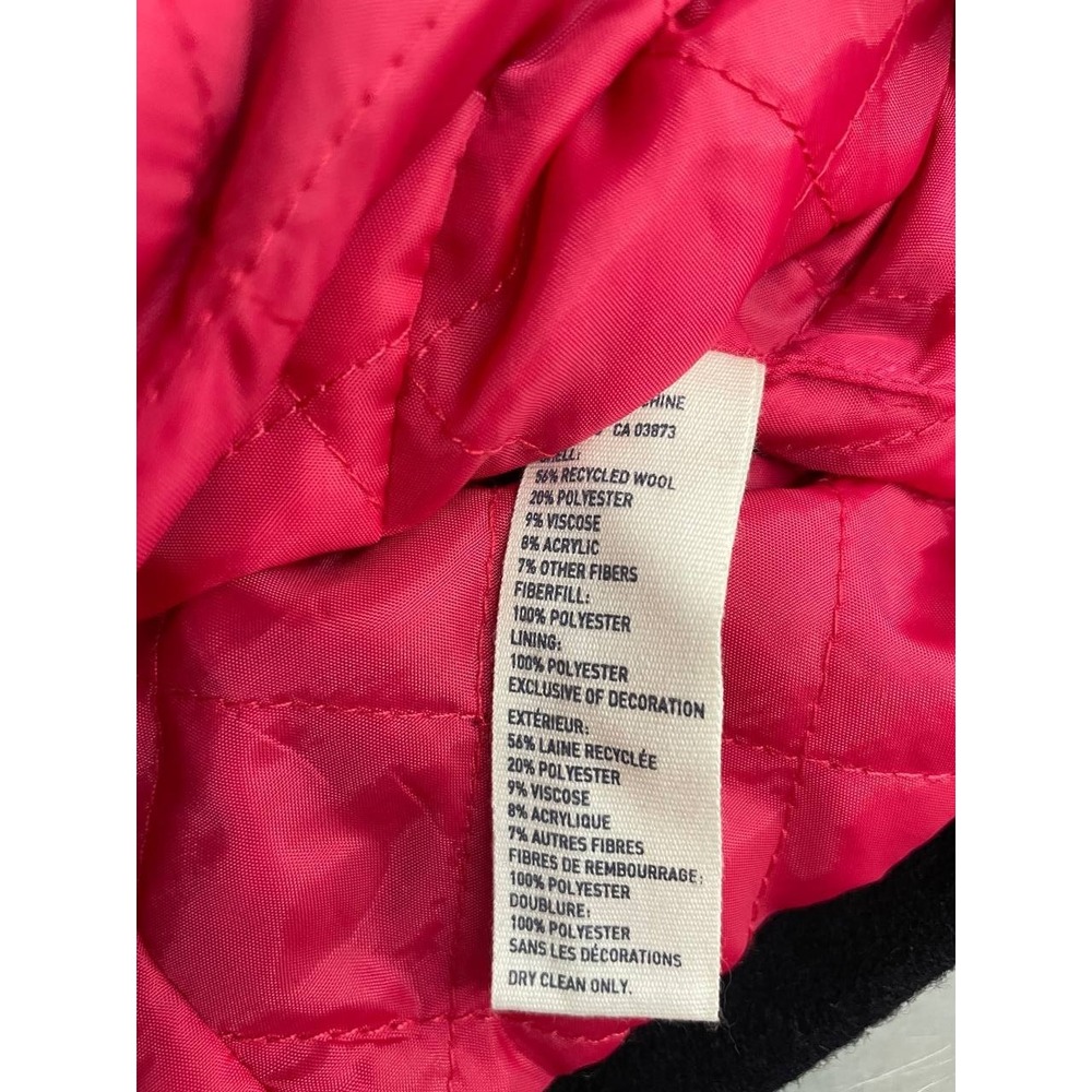 American Eagle Blazer Jacket Womens Small Wool Black Peacoat Pink Quilt Lined - Picture 6 of 12